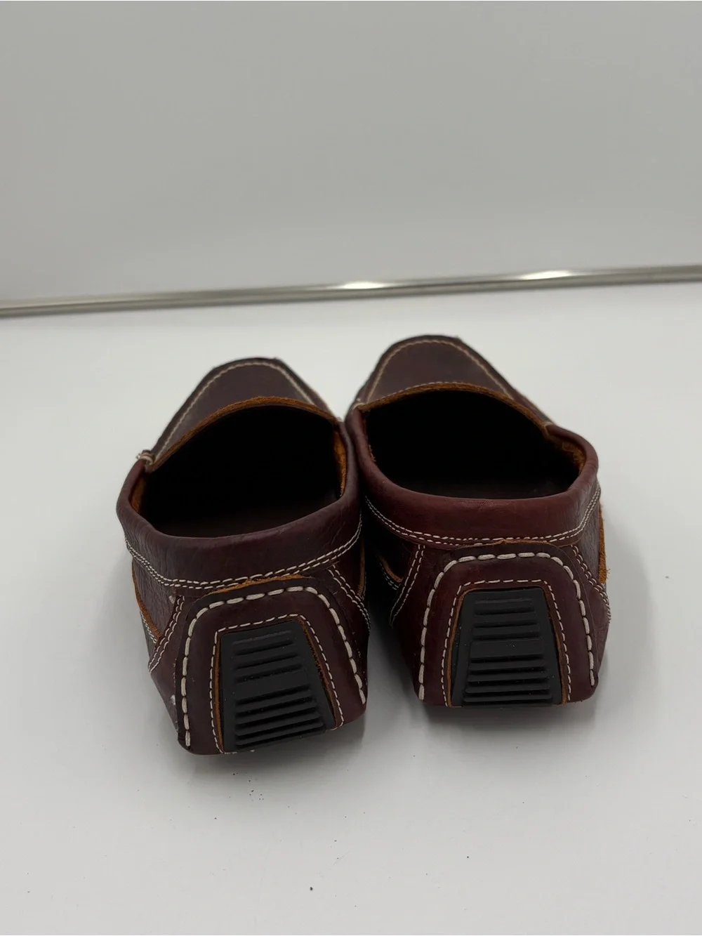 Duluth Trading Men’s Size 10 Driving Moccasins Brown Bison Leather Loafers